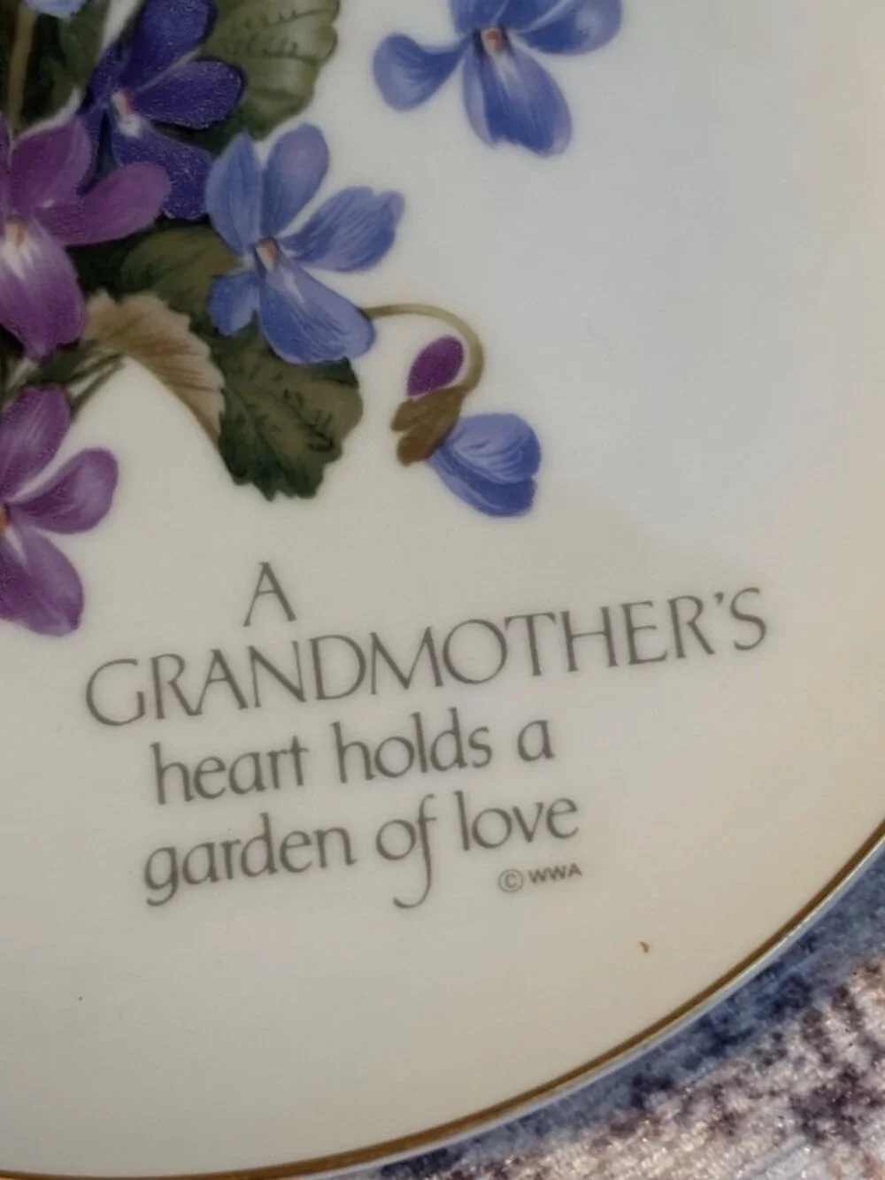 Grandmothers Heart Porcelain Plate 